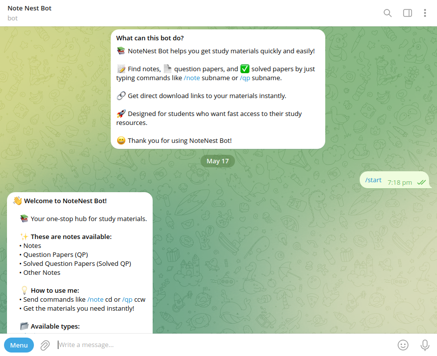 Note Nest Bot